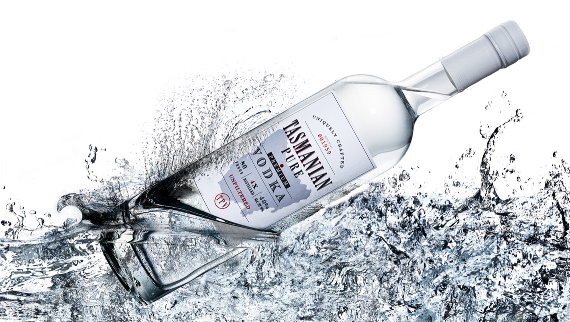 Spirits Packaging Label Design for Tasmanian Pure Vodka