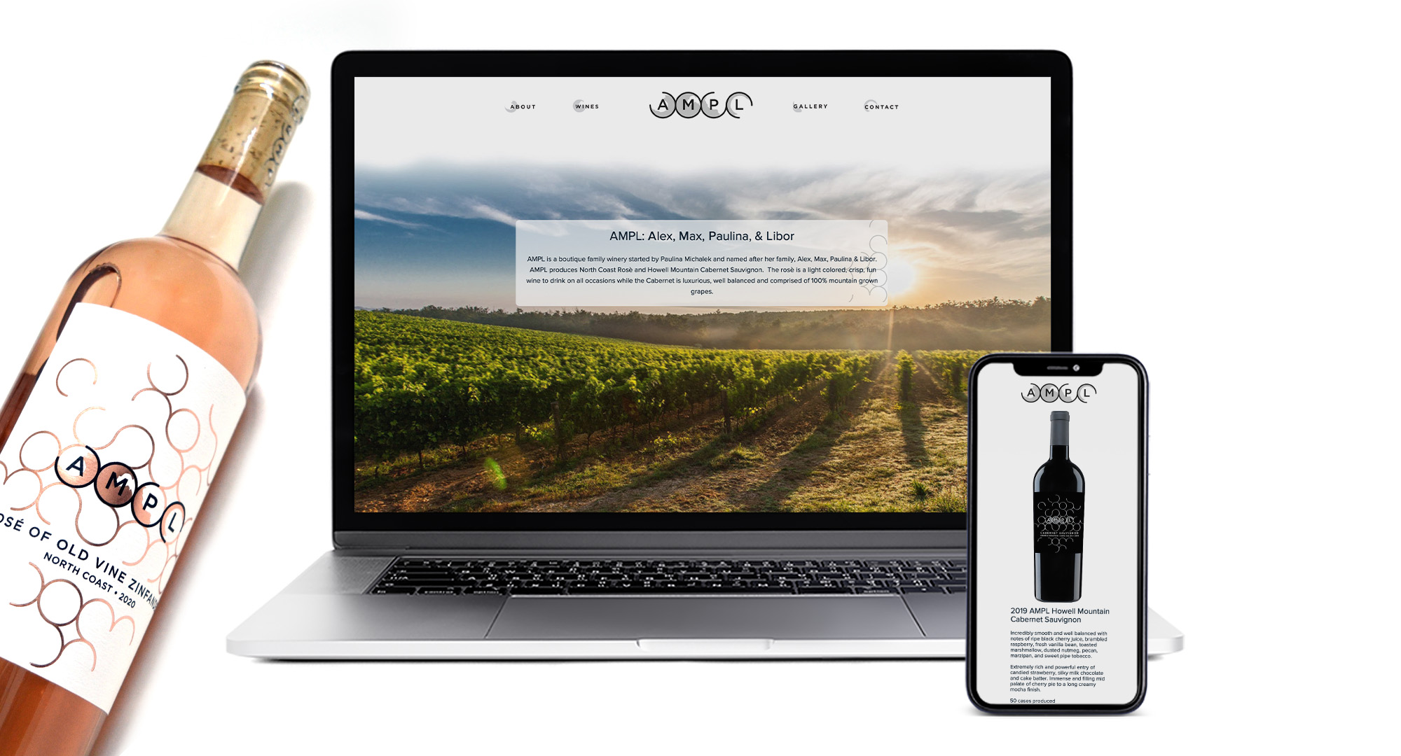 Vineyard Website Designs for AMPL Vineyards