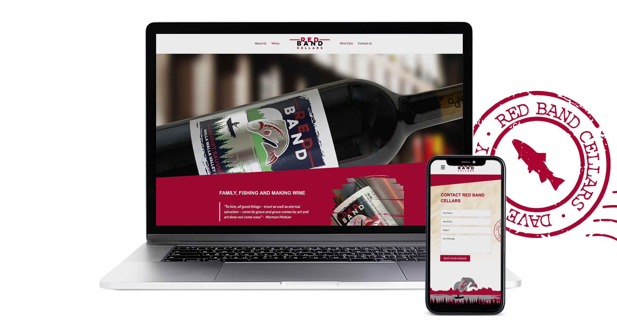 Wines Website Design for Redband Cellars